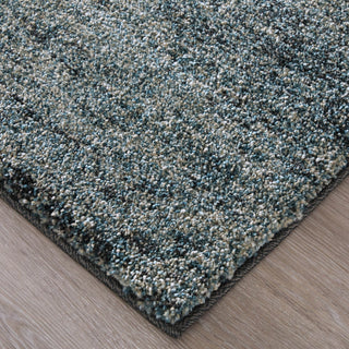 Feizy Jameson 39R8F Gray/Black/Blue Area Rug Corner Image with Rug Pad