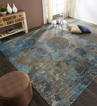 Ancient Boundaries Janet JAN-07 Azure / Zinc Area Rug Lifestyle Image Feature