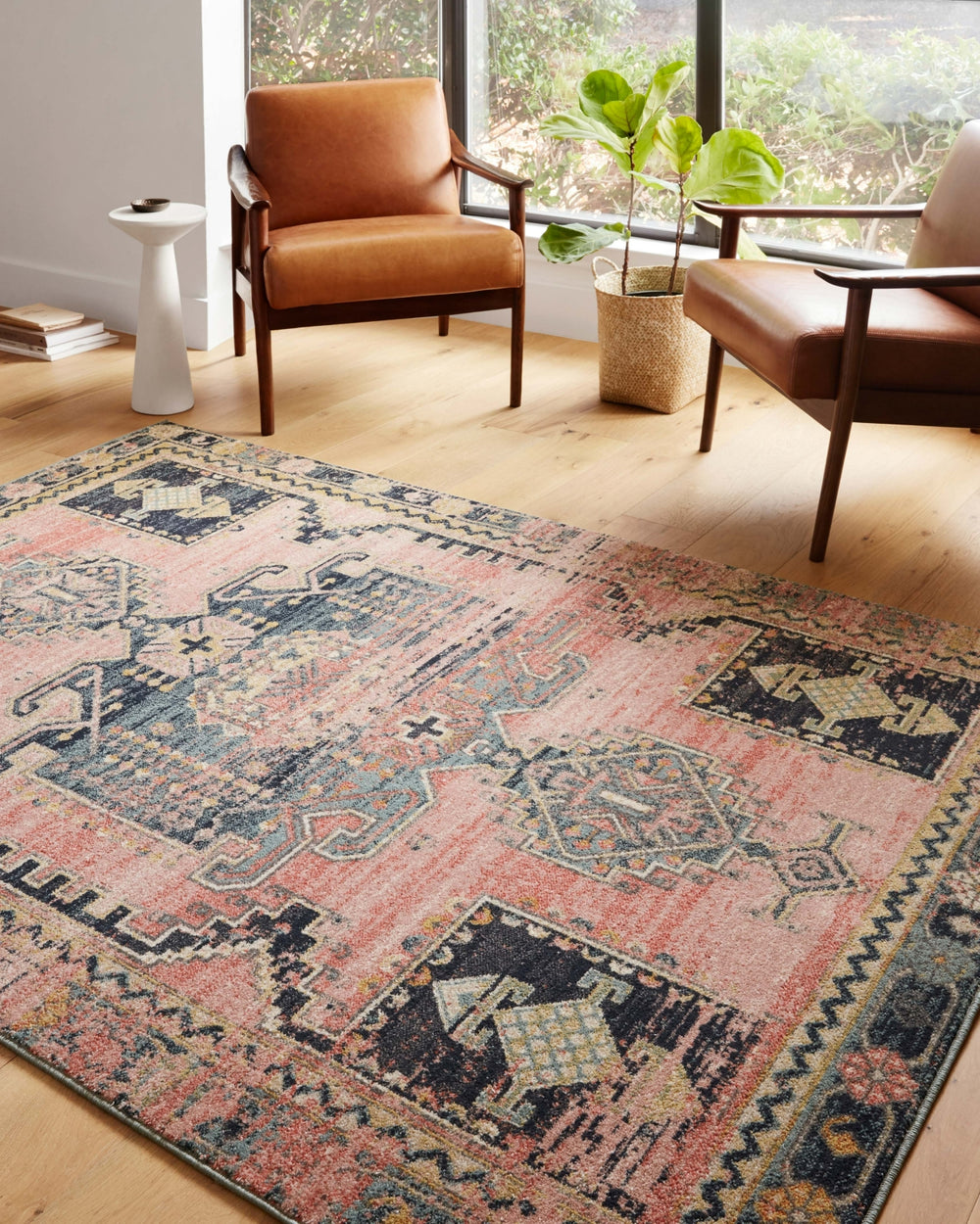 Loloi Jocelyn JOC-06 Rose/Rose Area Rug Lifestyle Image Feature