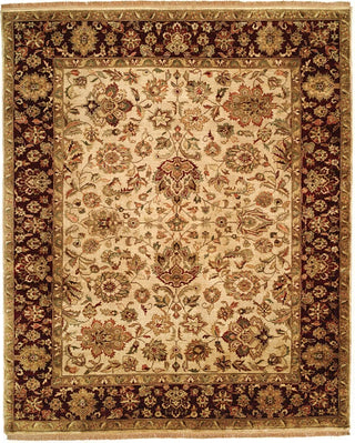 Kalaty Jaipura JP-462 Beige/Burgundy Area Rug