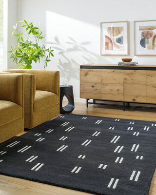 Surya JSW-1004 Jet Black Area Rug by Jason Wu Room Scene Feature