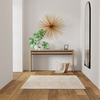 Nourison Jubilant JUB06 Ivory Beige Area Rug Corner Image