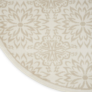 Nourison Jubilant JUB06 Ivory Beige Area Rug T' R