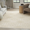 Nourison Jubilant JUB06 Ivory Beige Area Rug Corner Image