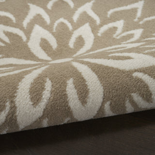 Nourison Jubilant JUB06 Taupe Area Rug Corner Image