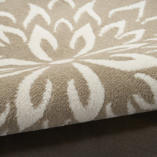 Nourison Jubilant JUB06 Taupe Area Rug Corner Image