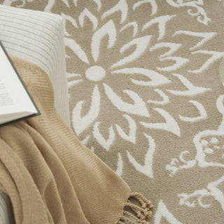 Nourison Jubilant JUB06 Taupe Area Rug Corner Image