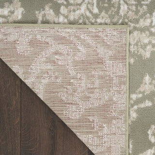 Nourison Jubilant JUB09 Olive Area Rug Corner Image