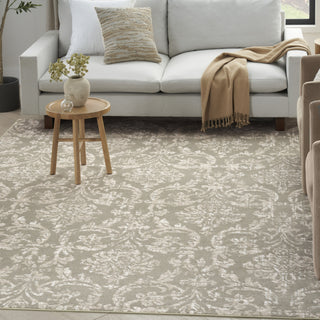 Nourison Jubilant JUB09 Olive Area Rug Corner Image