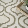 Nourison Jubilant JUB19 Ivory Green Area Rug Corner Image