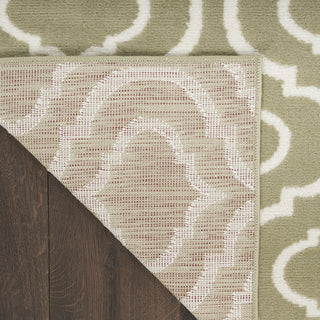 Nourison Jubilant JUB19 Olive Area Rug Corner Image