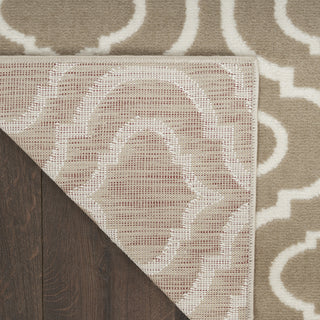 Nourison Jubilant JUB19 Taupe Area Rug Corner Image