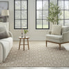 Nourison Jubilant JUB19 Taupe Area Rug Room Image Feature