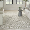 Nourison Jubilant JUB19 Ivory Green Area Rug Corner Image