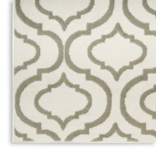 Nourison Jubilant JUB19 Ivory Green Area Rug Texture Image
