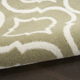Nourison Jubilant JUB19 Olive Area Rug Corner Image