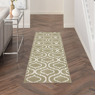 Nourison Jubilant JUB19 Olive Area Rug Corner Image