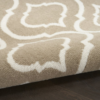 Nourison Jubilant JUB19 Taupe Area Rug Corner Image