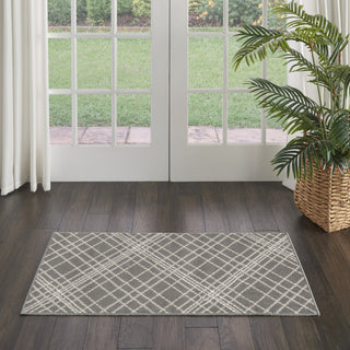 Nourison Jubilant JUB20 Grey Area Rug Corner Image