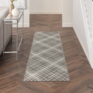 Nourison Jubilant JUB20 Grey Area Rug Corner Image