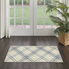 Nourison Jubilant JUB20 Ivory Navy Area Rug Corner Image