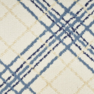 Nourison Jubilant JUB20 Ivory Navy Area Rug Swatch Image