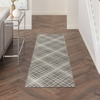 Nourison Jubilant JUB20 Grey Area Rug Corner Image