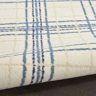 Nourison Jubilant JUB20 Ivory Navy Area Rug Corner Image