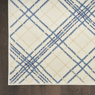 Nourison Jubilant JUB20 Ivory Navy Area Rug Detail Image