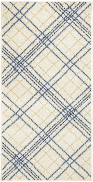 Nourison Jubilant JUB20 Ivory Navy Area Rug Main Image