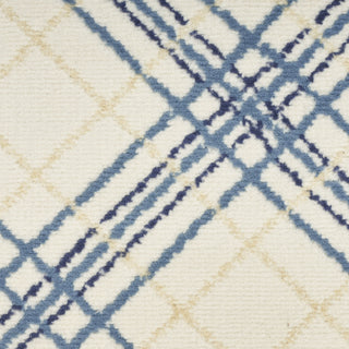 Nourison Jubilant JUB20 Ivory Navy Area Rug Swatch Image