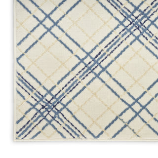 Nourison Jubilant JUB20 Ivory Navy Area Rug Texture Image