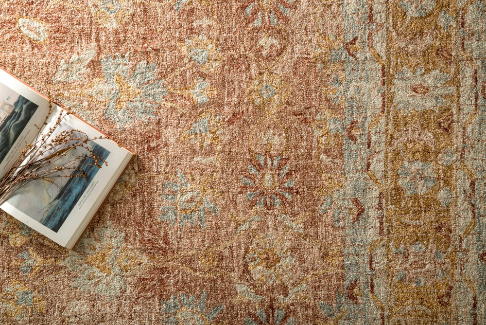 Loloi Julian JI-04 Terracotta/Gold Area Rug Lifestyle Image Feature