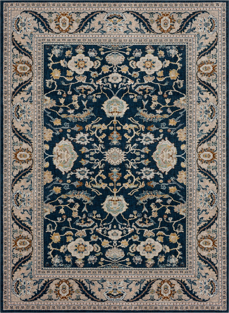 Karastan Zephyr Julienne Majolica Blue Area Rug