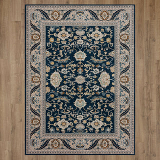 Karastan Zephyr Julienne Majolica Blue Area Rug