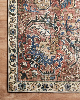Chris Loves Julia x Loloi Jules JUL-01 Merlot/Multi Area Rug Corner Image