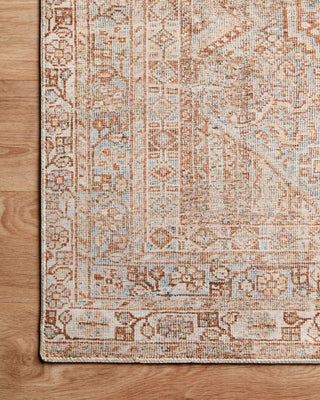Chris Loves Julia x Loloi Jules JUL-04 Tangerine/Mist Area Rug Corner Image