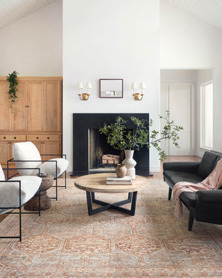 Chris Loves Julia x Loloi Jules JUL-04 Tangerine/Mist Area Rug Lifestyle Image Feature