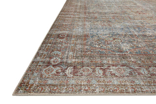 Chris Loves Julia x Loloi Jules JUL-05 Lagoon/Brick Area Rug Corner Image