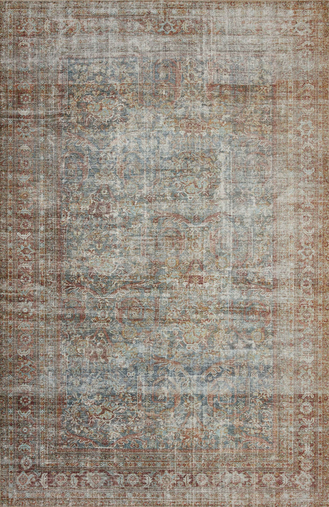 Chris Loves Julia x Loloi Jules JUL-05 Lagoon/Brick Area Rug main image