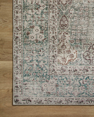 Chris Loves Julia x Loloi Jules JUL-08 Emerald/Antique Ivory Area Rug Corner Image