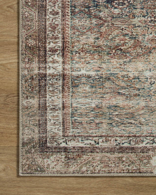 Chris Loves Julia x Loloi Jules JUL-09 Ink/Terracotta Area Rug Corner Image