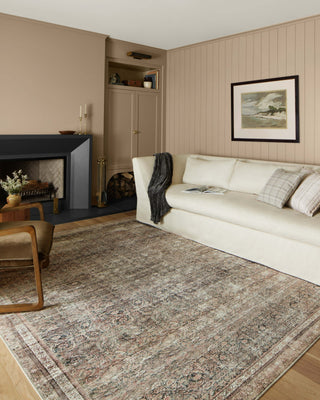 Chris Loves Julia x Loloi Jules JUL-09 Ink/Terracotta Area Rug Lifestyle Image Feature