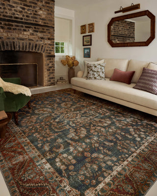 Jules JUL-10 Ocean / Spice Area Rug by Chris Loves Julia x Loloi Lifestyle Image Feature