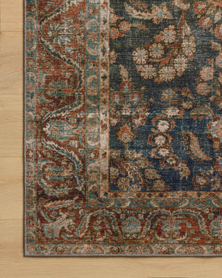 Jules JUL-10 Ocean / Spice Area Rug by Chris Loves Julia x Loloi Corner Image