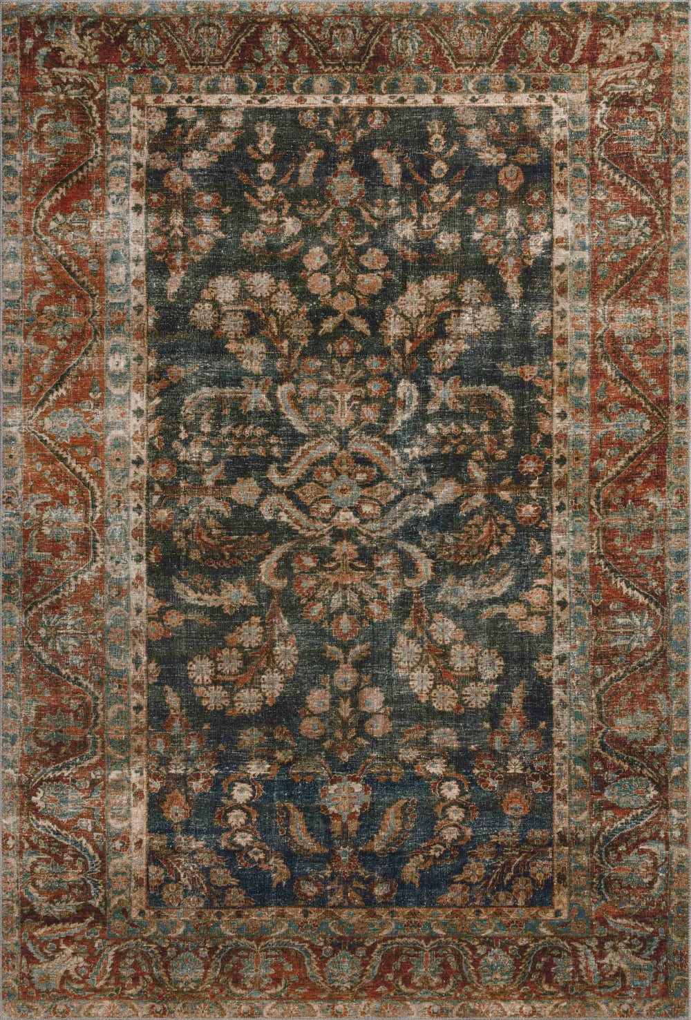 Jules JUL-10 Ocean/Spice Area Rug by Chris Loves Julia x Loloi