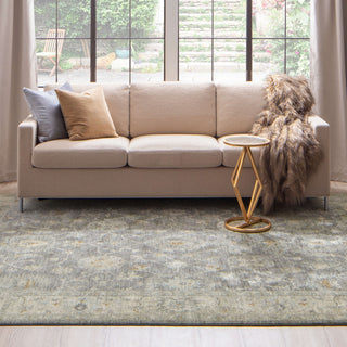 Karastan Adalia Kahta Dark Gray Area Rug Lifestyle Image Feature