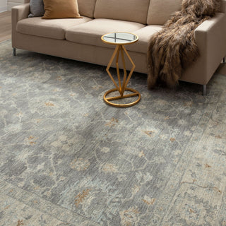 Karastan Adalia Kahta Dark Gray Area Rug Lifestyle Image Feature