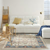 Nourison Karisma KAR01 Ivory Blue Area Rug Room Image Feature
