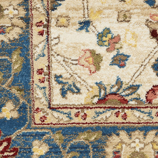 Nourison Karisma KAR01 Ivory Blue Area Rug Swatch Image
